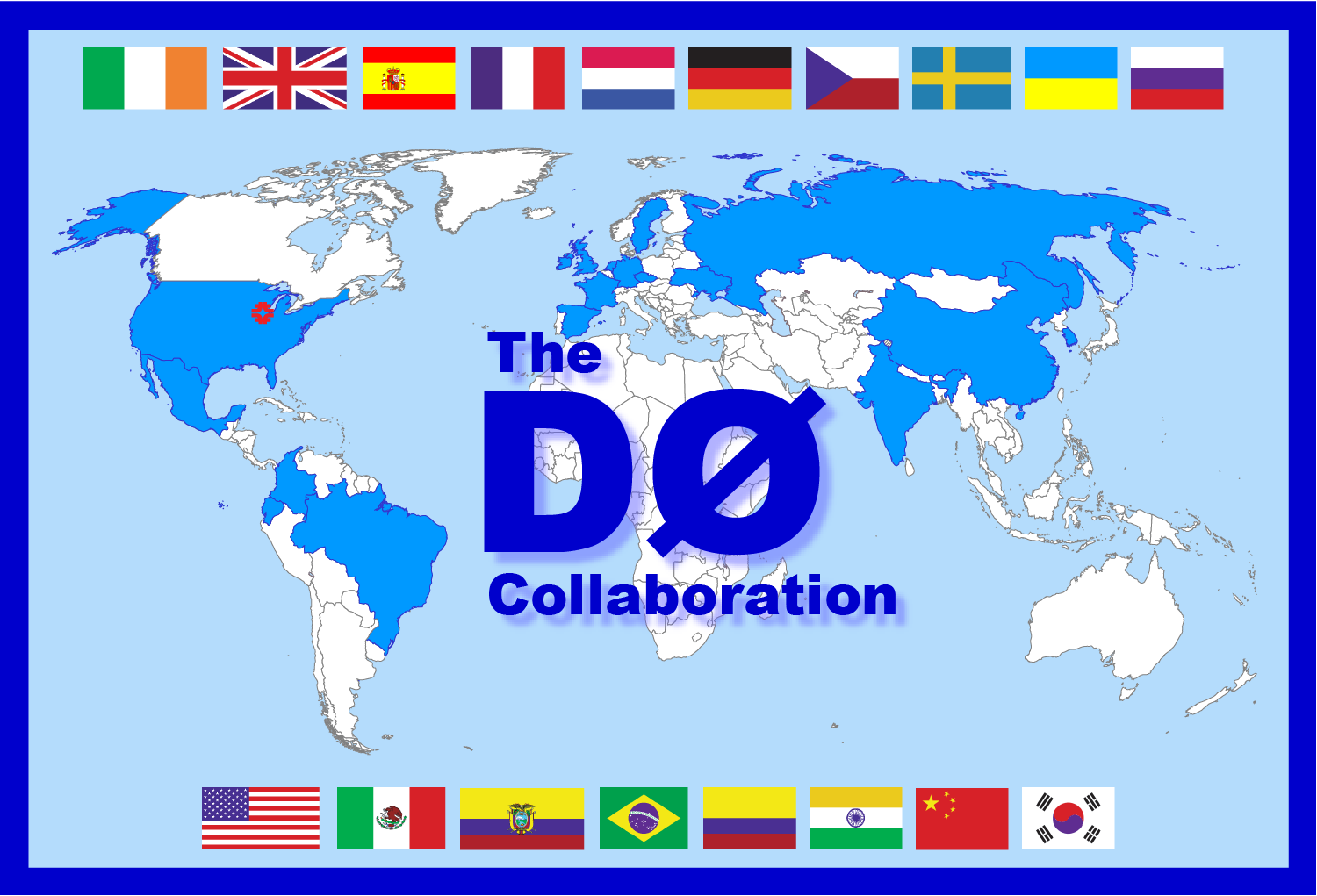 D0 collaboration map
