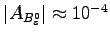 $ \vert A_{B^0_s} \vert \approx 10^{-4}$